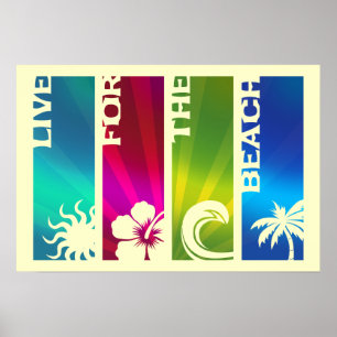 Bo för stranden poster