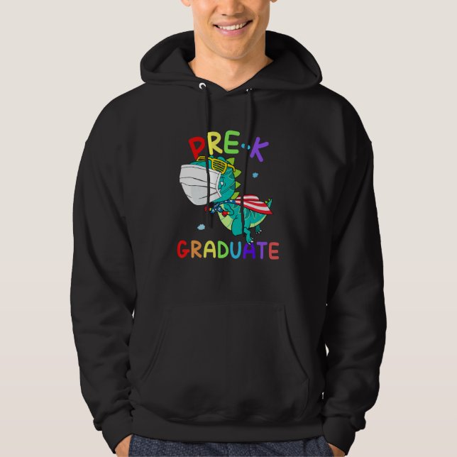 Bo för Student-Toppen T Rex Studenten Ansikte Hoodie (Framsida)