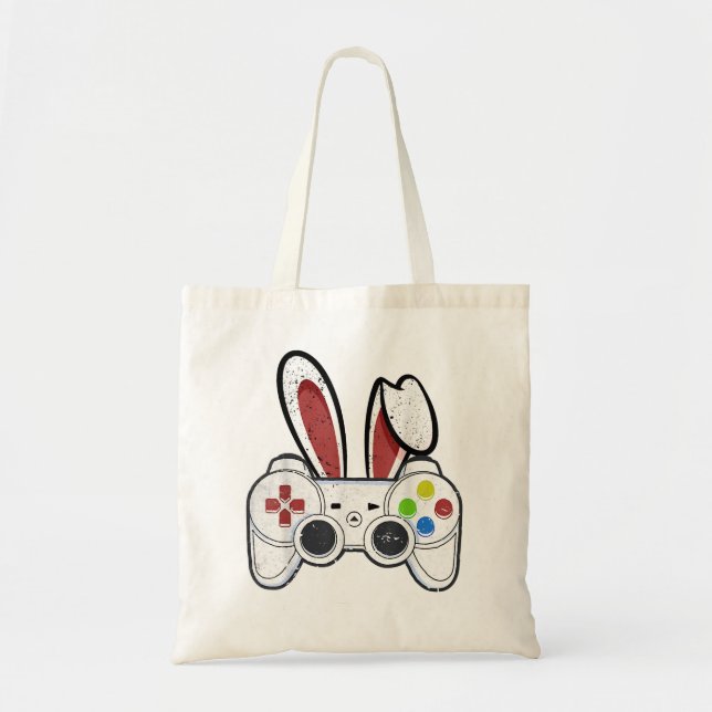 Bo för videospelsstyrenhet Bunny Gaming Påsk Gamer Tygkasse (Framsidan)