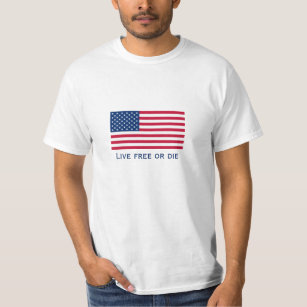 "Bo fritt eller dö" amerikanska flagganskjortan T-shirt