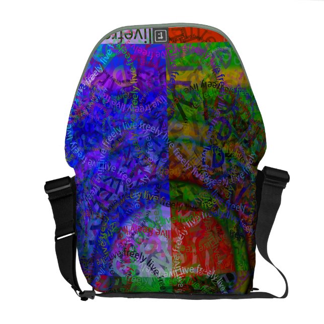 Bo fritt - hänga lös messenger bag (Öppen Baksida)