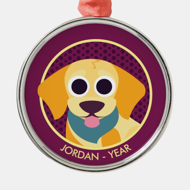 Bo hunden julgransprydnad metall (Framsidan)