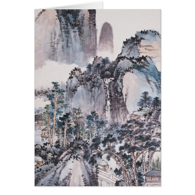 Bo i bergen hälsningskort (Framsidan)