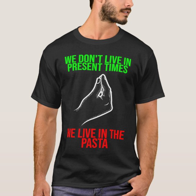 bo i nutid i pasta-Italien Vaff T Shirt (Framsida)