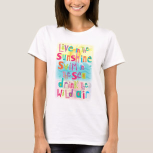 Bo i solskensimman havscitationsteckenT-tröja T Shirt