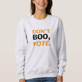 "Bo inte, rösta" svart orange vit Halloween T Shirt
