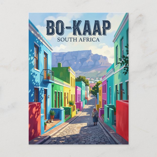 Bo-Kaap, Kapstaden Sydafrika Vykort (Framsida)