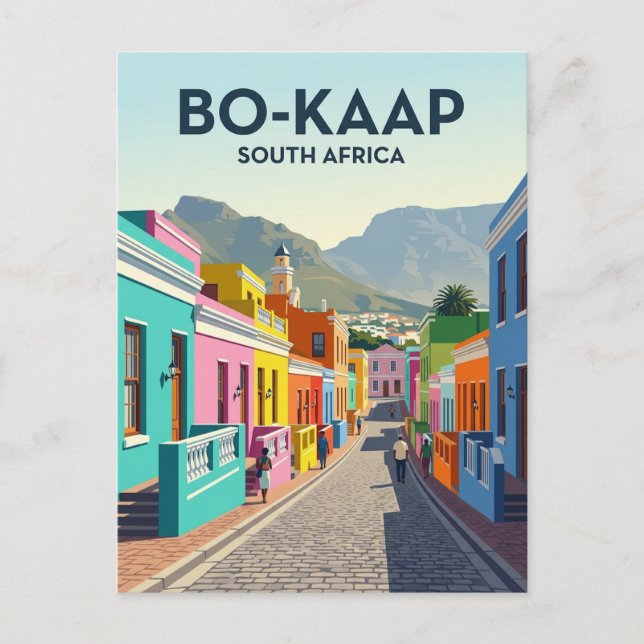 Bo-Kaap Sydafrika Vykort (Framsida)