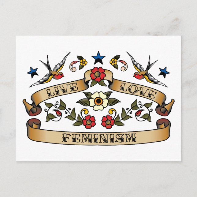 Bo kärlekfeminism vykort (Framsida)