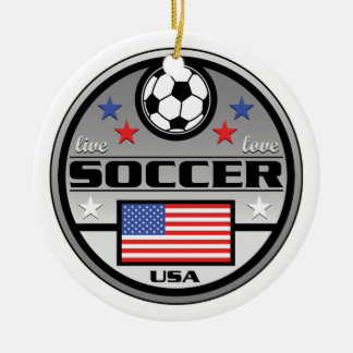 Bo kärlekfotboll Amerika Julgransprydnad Keramik