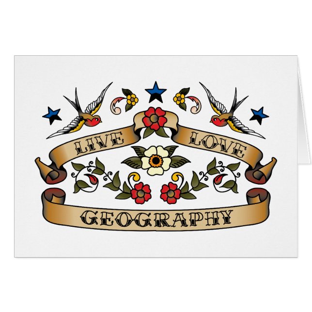 Bo kärlekgeografi hälsningskort (Framsidan Horizontal)