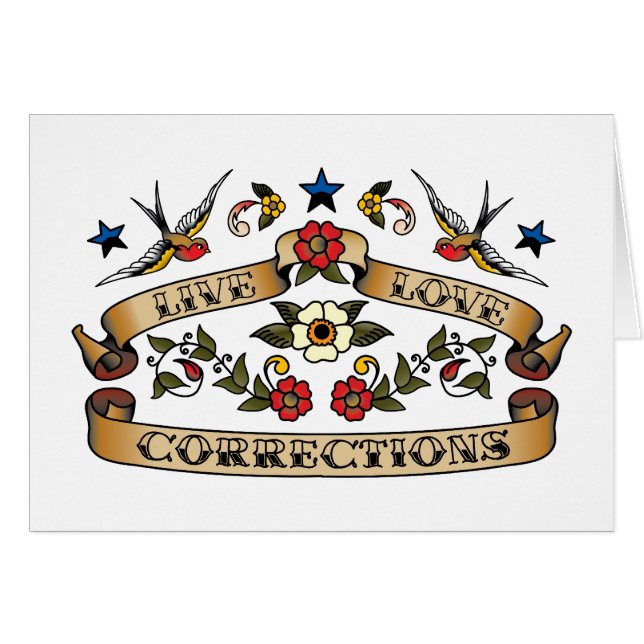 Bo kärlekkorrigeringar hälsningskort (Framsidan Horizontal)