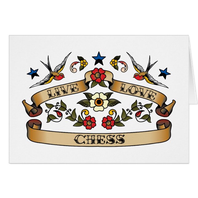 Bo kärlekschacket hälsningskort (Framsidan Horizontal)