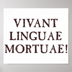 Bo Long döda språk - latin Poster