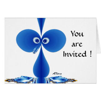 Bo-oby Bird Blue Birthday Card från baby Hälsningskort