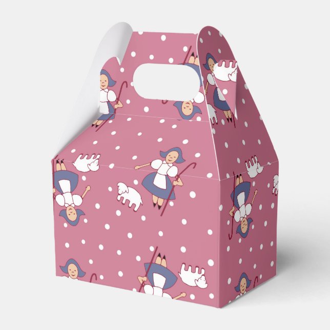 Bo Peep/Mary hade en liten lambbox. Presentaskar (Framsidan Sidan)