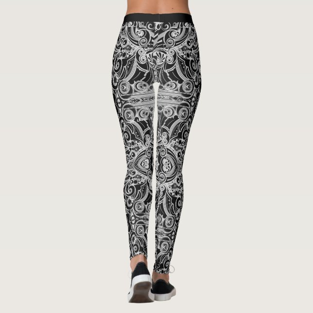 BO SATT DAMASKER FÖR SKRATT LEGGINGS (Baksida)