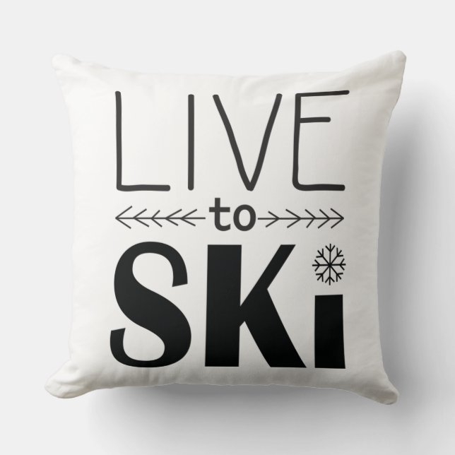 Bo till Ski kudder - vit Kudde (Framsida)