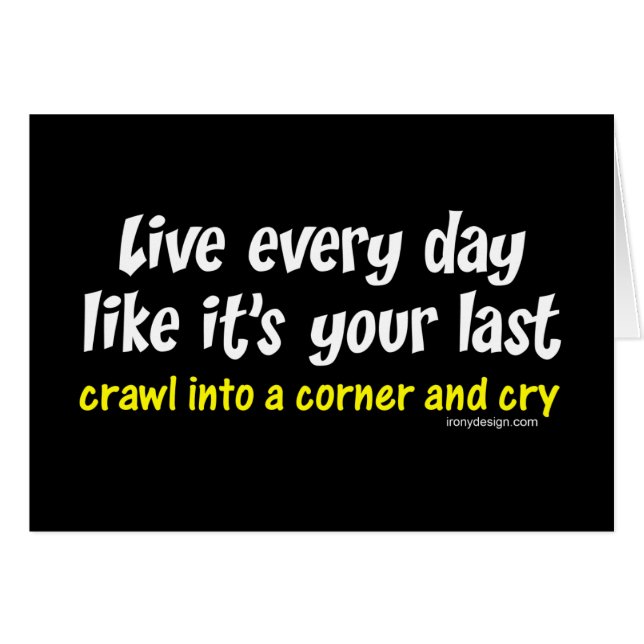 Bo varje dagnågot liknande dess din jumbo hälsningskort (Framsidan Horizontal)