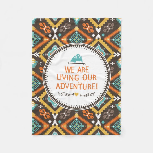 Bo vårt äventyr fleecefilt (Framsidan)