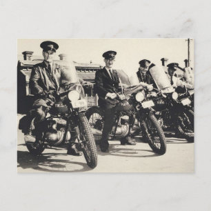 Bo&W-foto efter huvudmotorcyklar 1950 Vykort