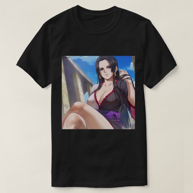 Boa Hancock One Piece Sticker T Shirt (Design framsida)