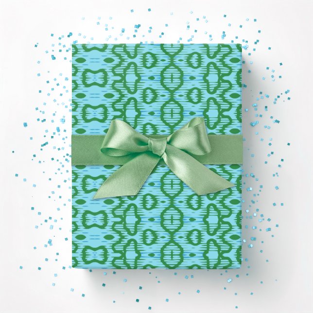 Boa Ripple in Green and Aqua Presentpapper (Skapare uppladdad)