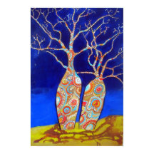 Boab Träd på natten