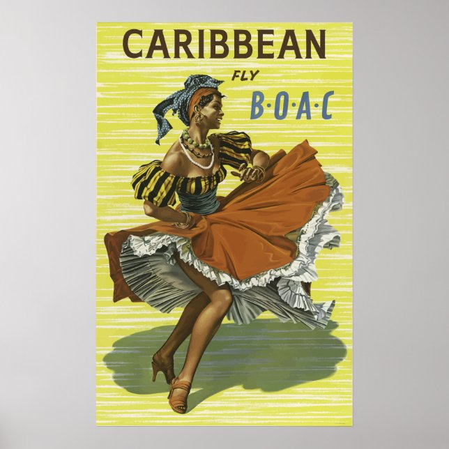 BOAC British Overseas Airways Corporation Poster (Framsidan)