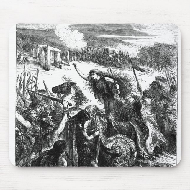 Boadicea som hetsar Icenien mot romansna Musmatta (Framsidan)