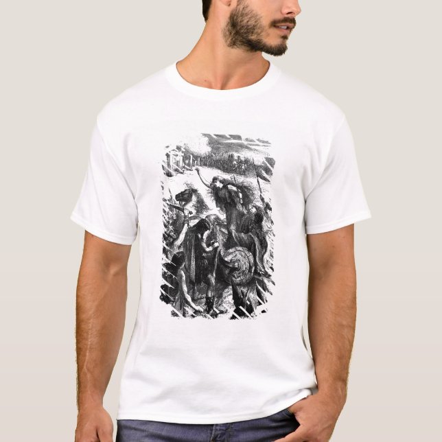 Boadicea som hetsar Icenien mot romansna T-shirt (Framsida)