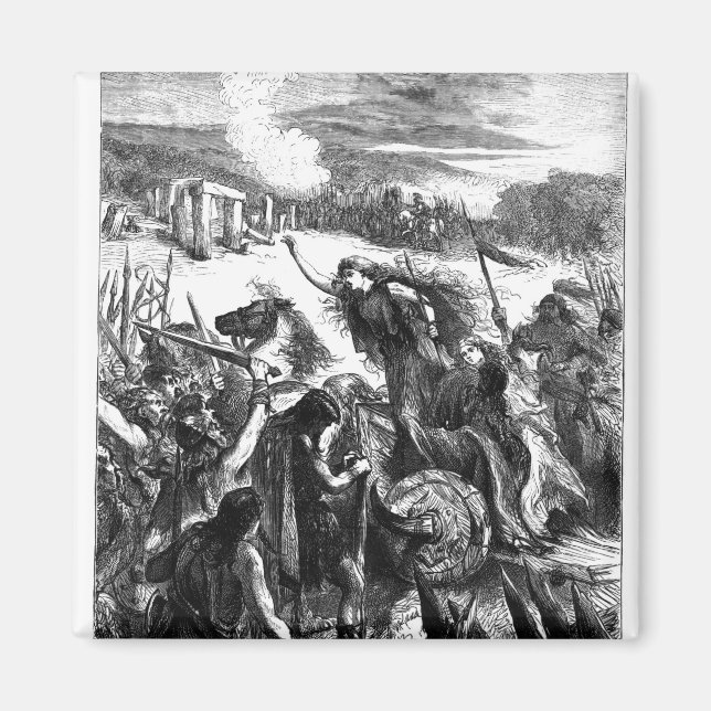 Boadicea som uppmanar Iceni att protestera mot rom Magnet (Framsidan)