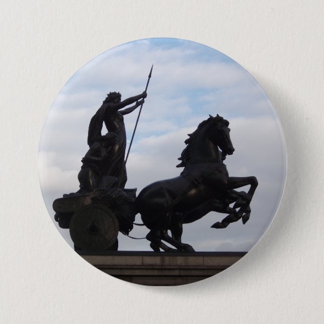 Boadicea Statue Badge Knapp (Framsida)