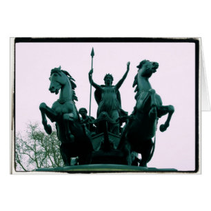 Boadicea staty - Westminster överbrygga - London Hälsningskort