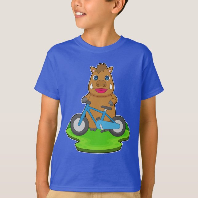 Boar Bicycle T Shirt (Framsida)