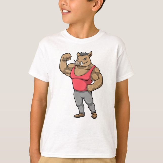 Boar Bodybuilding der Bodybuilding Muscles T Shirt (Framsida)