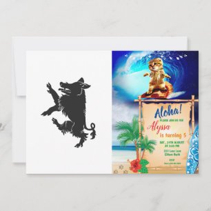 Boar Dancing Heraldry silhouette Inbjudningar
