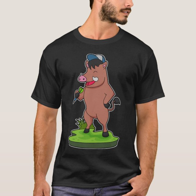 Boar Darts Dart T Shirt (Framsida)