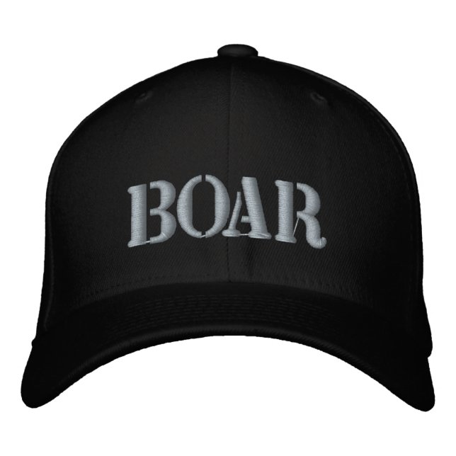 BOAR EMBROIDEED BASEBALL HAT BRODERAD KEPS (Framsida)