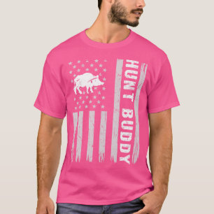 Boar Hunt Buddy USA flagga Hog Hunting 1 T Shirt