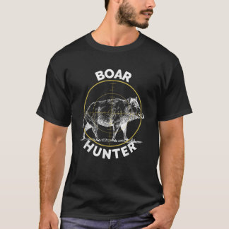 Boar Hunter Hog Hunting Sight T Shirt Vild Gris Te
