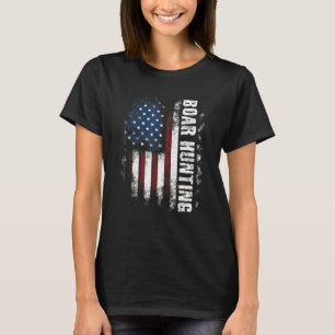 Boar Hunting American Flagga Boars Hunter T Shirt