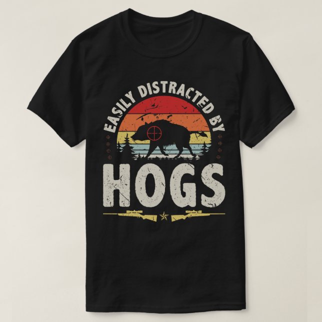 Boar Hunting Funny Hog Hunt T Shirt (Design framsida)
