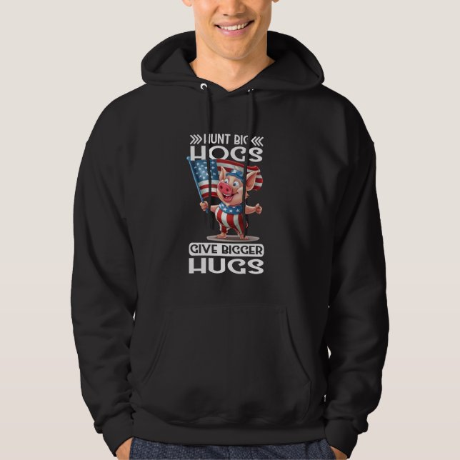 Boar Hunting Quote for Hog Removal Technician Hoodie (Framsida)