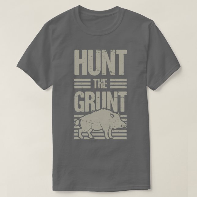 Boar Hunting Vild Hog Hunter Grunt Funny T Shirt (Design framsida)