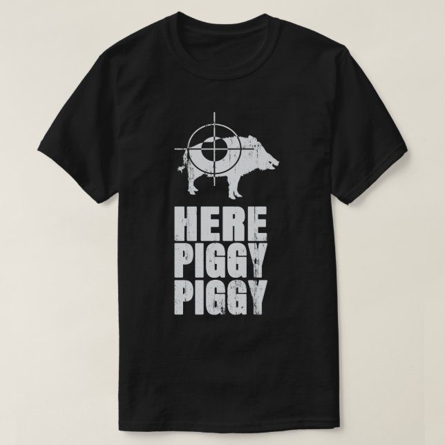 Boar Hunting Vild Hog Hunter Hogger T Shirt (Design framsida)