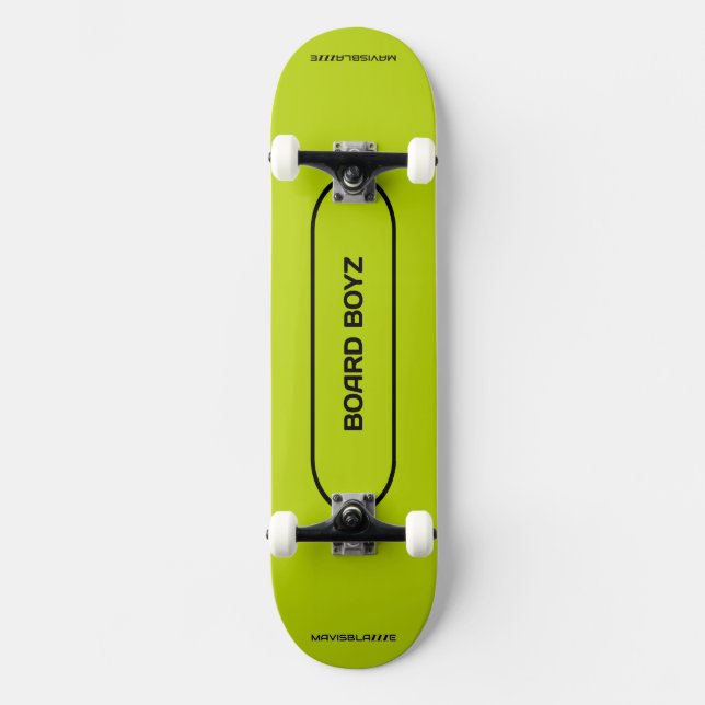 BOARD BOYZ-skateboard: citron Mini Skateboard Bräda 18,5 Cm (Framsida)