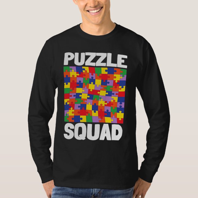 Board Game And Tabletop Board Gamer  Puzzle Squad T Shirt (Framsida)