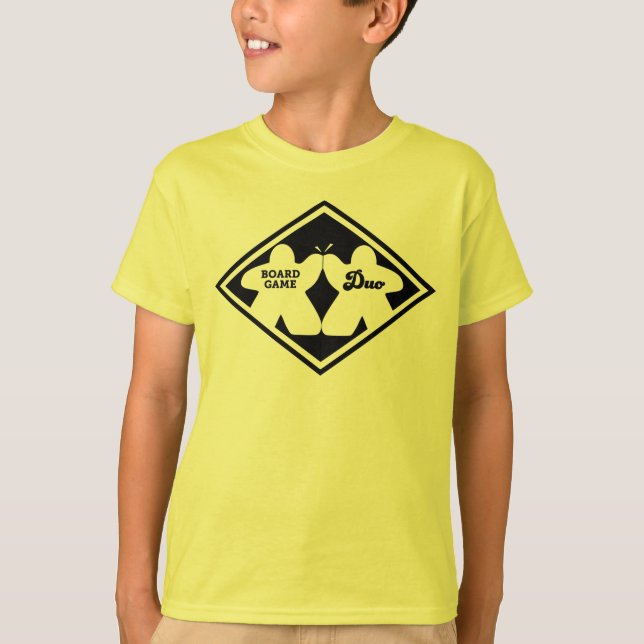 Board Game Duo Black Ram Boys Shirt T Shirt (Framsida)