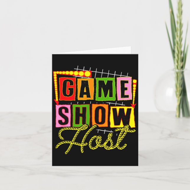 Board Game Lover Trivia Game Night Funny Game Show Kort (Framsida)